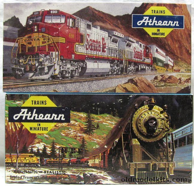 Athearn 1/87 Kit Number 5168 Two 40 Foot Trailers Rock Island / 5002 40 Foot Box Car CB & Q Burlington 'Way Of The Zephyrs' - HO Kits plastic model kit